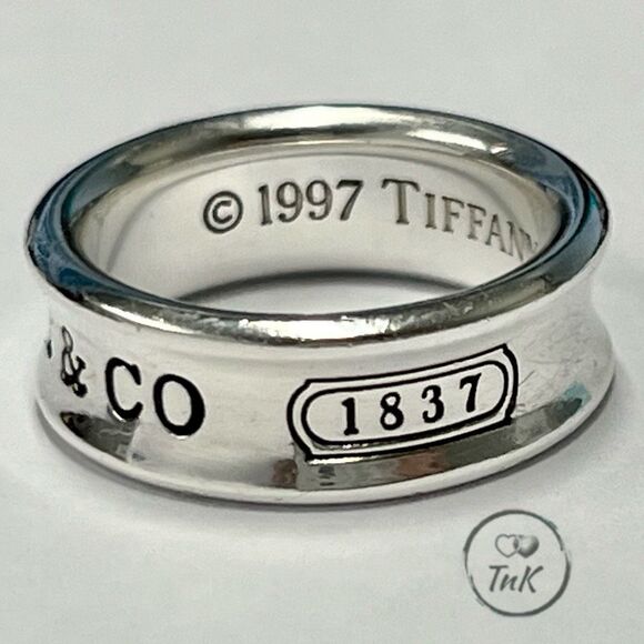 Tiffany & Co. Jewelry - Unisex Tiffany & Co 1837 Concave Ring - sz 5.75-6.0 - 925 Silver